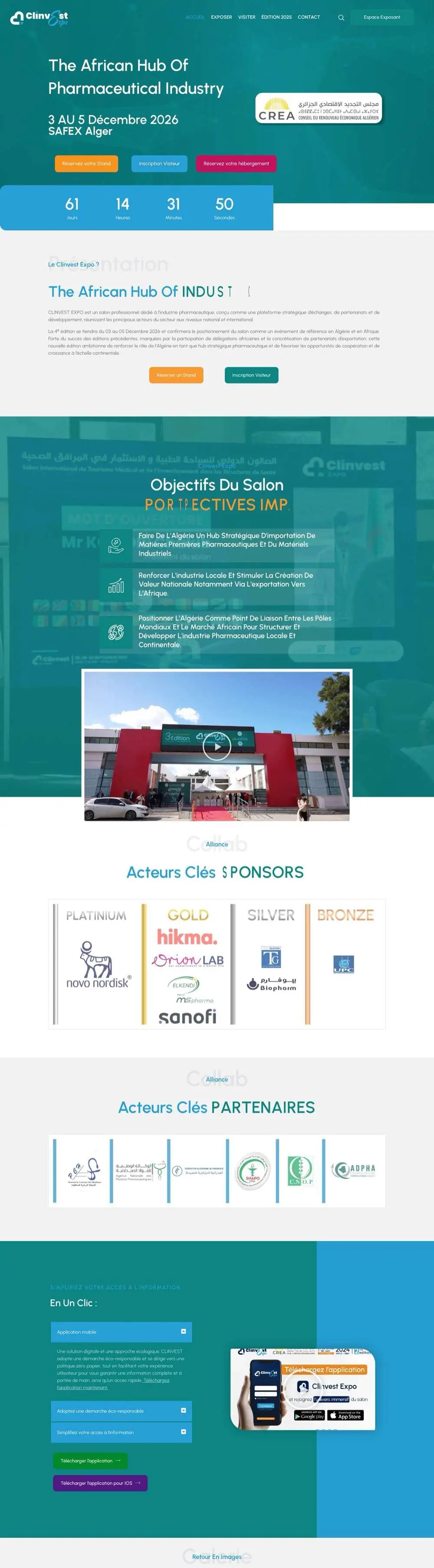 Clinvest Expo website