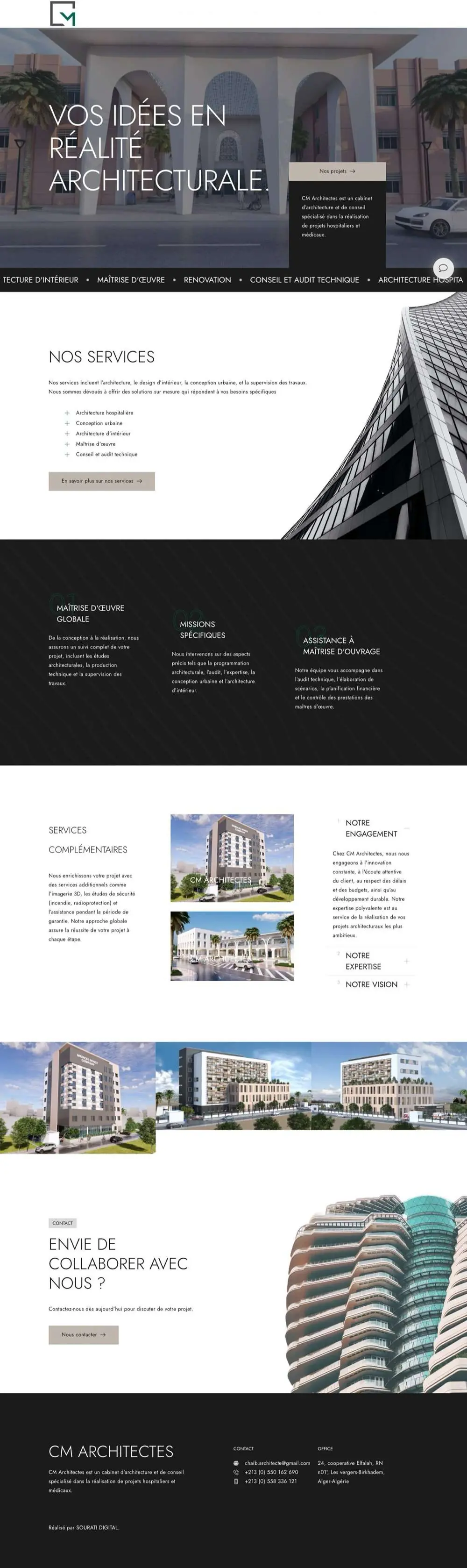 CM Architectes website