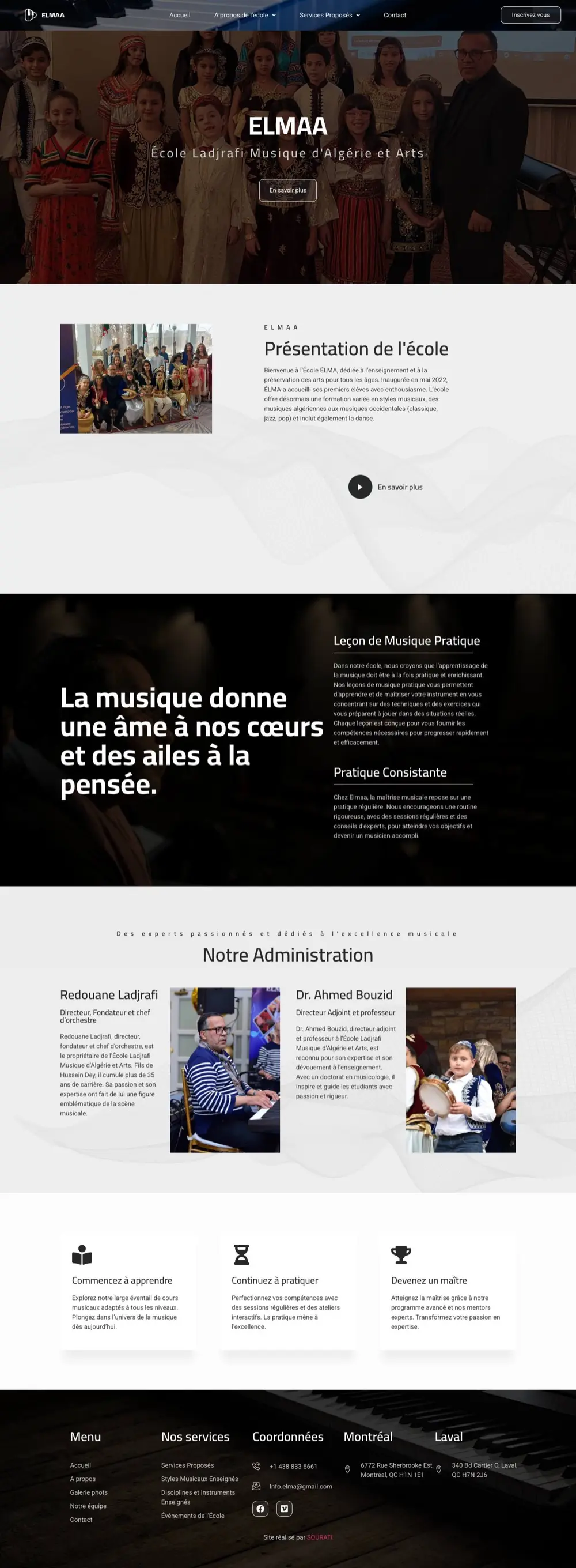 Web de ELMAA — Escuela de música y artes